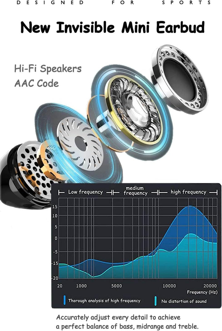 SZHTFX Bluetooth Ohrhörer, Bluetooth5.0 Drahtloser Ohrhörer Bluetooth Ohrhörer Auto Headset mit 260m