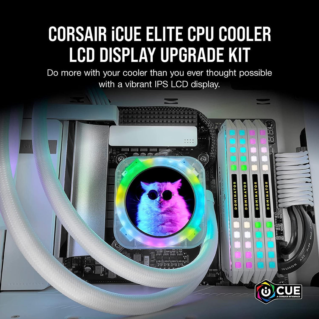 Corsair iCUE Elite CPU-Kühler LCD-Display Upgrade-Kit - IPS-LCD-Bildschirm mit anpassbarer Anzeige,