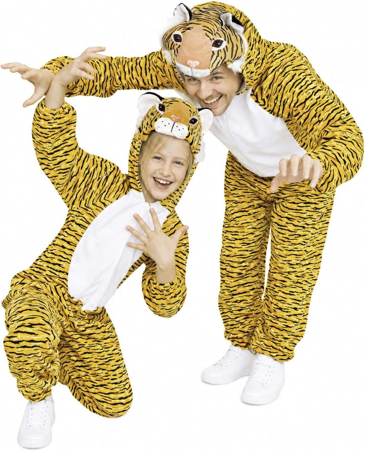 Tiger-Kostüm, An28 XL, für Erwachsen-e Männer Frau-en, Wild-Katze Katzen Kostüm-e Fasching Karneval