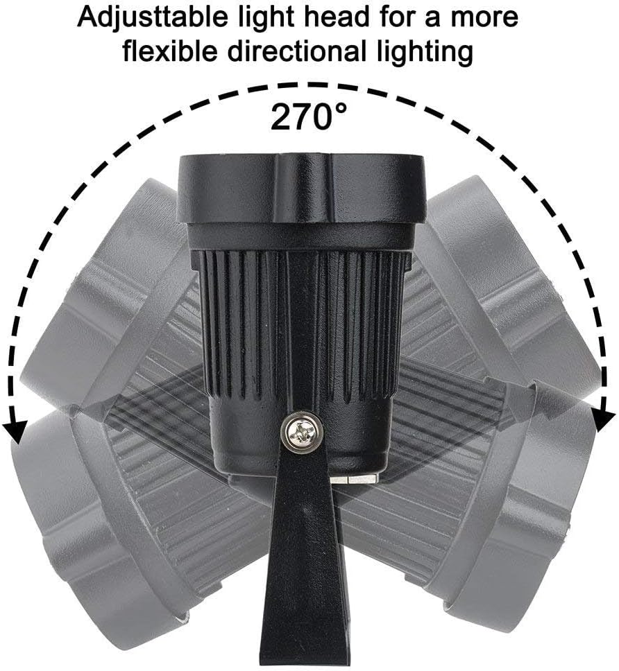 4 PCS 5W COB LED Gartenleuchte mit Erdspiess Gartenstrahler IP65 wasserdicht 85-265V/AC für Garten,