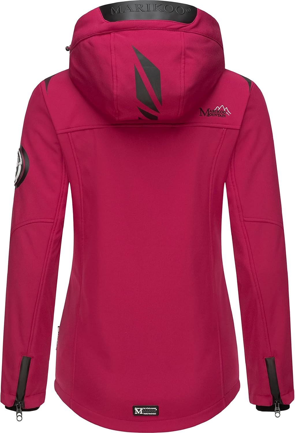 MARIKOO Damen Softshelljacke wasserdichte Funktionsjacke mit abnehmbarer Kapuze Mount-Cho-Oyu S Fuch