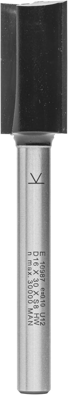 ENT 10987 Nutfräser HW, Schaft (S) 8 mm, Durchmesser (D) 16 mm, NL 30 mm, SL 58 mm, GL 90 mm, mit Ha