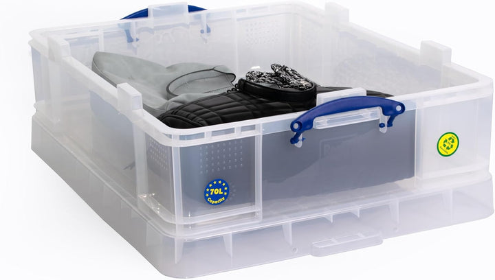 Really Useful Aufbewahrungsbox, 70 Liter, transparent