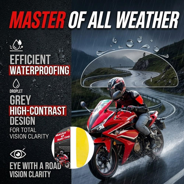 XII WY Universal Motorrad Helm Schild Antibeschlag Folie Gelb Nachtsicht Visier Linse Einsatz Nebelf