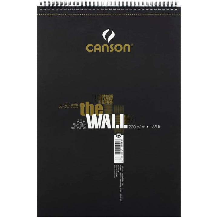 Canson The Wall Spiralalbum 30 Blatt extra glatt 220 g 42 x 29,7 cm, 42 x 29,7 cm