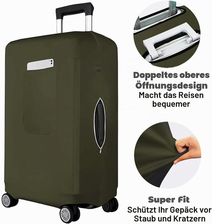 Morbuy Elastisch Kofferschutzhülle, Gross Kofferhülle Grün mit Reissverschluss, Suitcase Luggage Cov