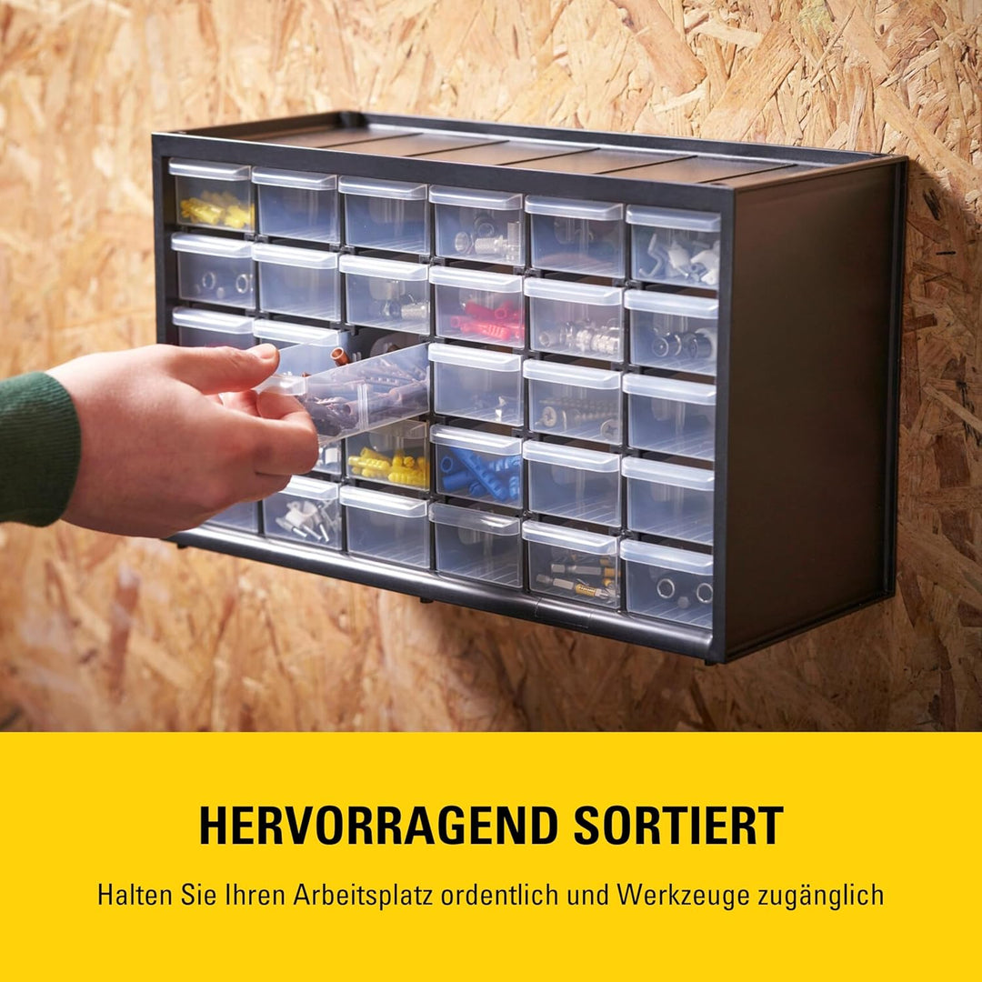 Stanley Kleinteilemagazin / Sortimentskasten (36.5x15.5x22.5cm, mit 30 Schubladen, bruchfester Kunst