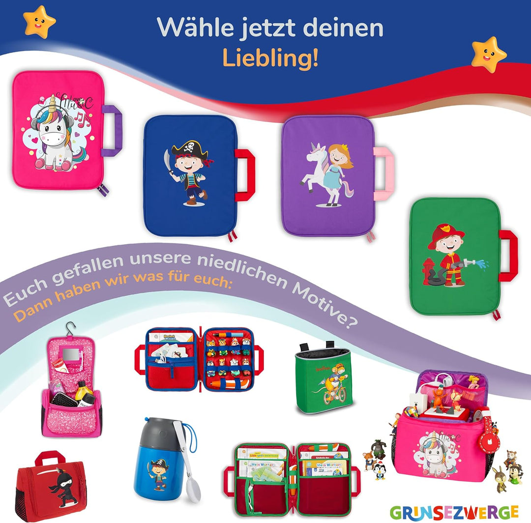 Tasche für Edurino &amp; Tonies Figuren im Paolo Pirat Design in Blau I Aufbewahrung für Edurino Stift,