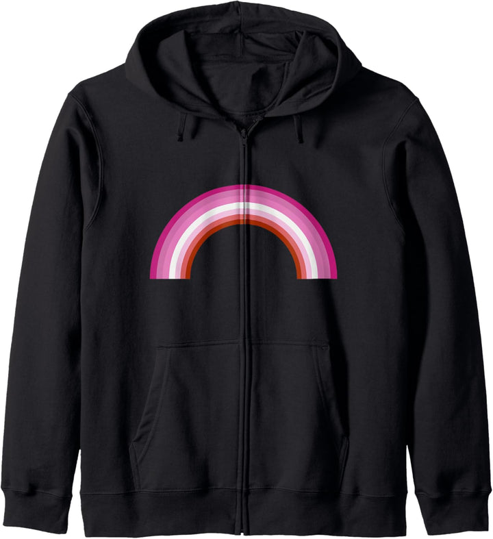 Lesbischer Pride-Flagge Pretty Pink Rainbow Kapuzenjacke