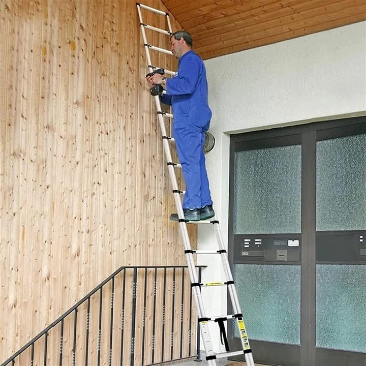 4,4M Teleskopleiter, Mehrzweckleiter Aluminium, 150 kg/330 Pfund Belastbarkeit, Ausziehbar Aluleiter