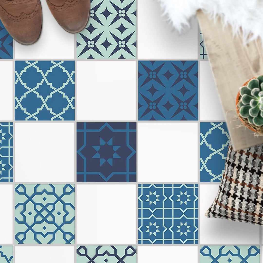 Fliesensticker für - [ Boden Fliesen ] - Aufkleber Folie Sticker für Fliesen Boden - Küche oder Bad