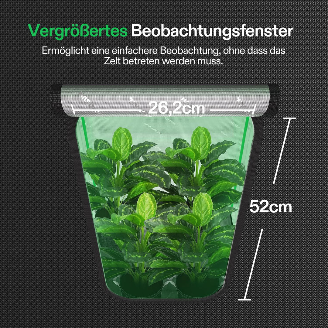 VIVOSUN PRO Growzelt 60x60x120cm Grow Tent mit Dicken 22mm Stangen Oxford-Gewebe hochreflektierendes
