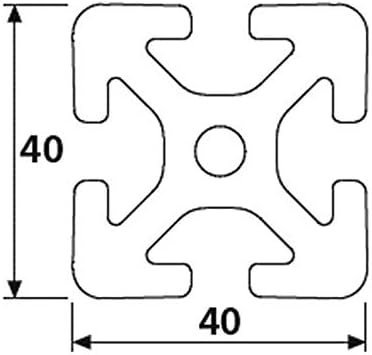 Aluminiumprofil 40x40S I-Typ Nut 8 (schwer), silber eloxier. Aluminium Profil 40x40 Alu Profil 40 x