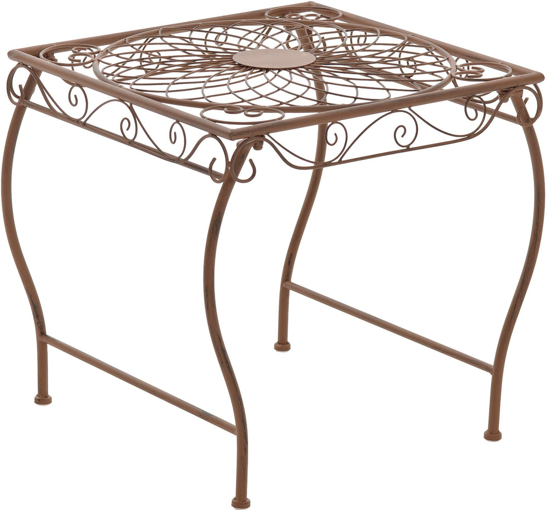 CLP Eisentisch Zarina in nostalgischem Design I Robuster Gartentisch mit kunstvollen Verzierungen, F