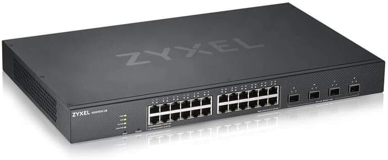 Zyxel Gigabit Ethernet Smart-Managed Switch mit 24 Ports, vier 10G SFP+ Slots und Hybrid Cloud-Modus