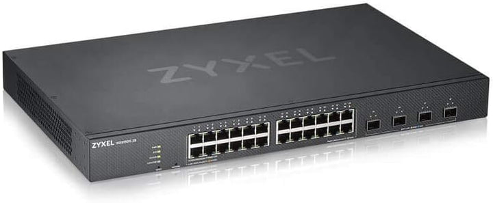 Zyxel Gigabit Ethernet Smart-Managed Switch mit 24 Ports, vier 10G SFP+ Slots und Hybrid Cloud-Modus