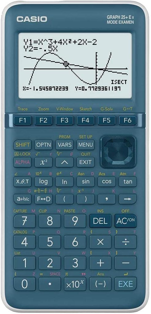 CALCUSO Sparkpaket: Casio Graph 25 E II + WYNGS Schutztasche schwarz + Erweiterte Garantie von CALCU