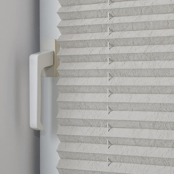 OBdeco Plissee Rollo Klemmfix ohner Bohren lichtdurchlässig Crushed Optik Faltrollo für Fenster und