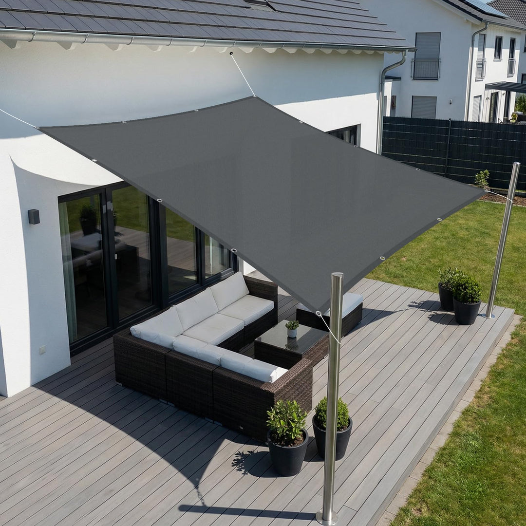 SUNNY GUARD Sonnensegel Wasserdicht 1.5x2m Rechteckig mit Ösen Segel Sonnenschutz Wetterfest UV Schu