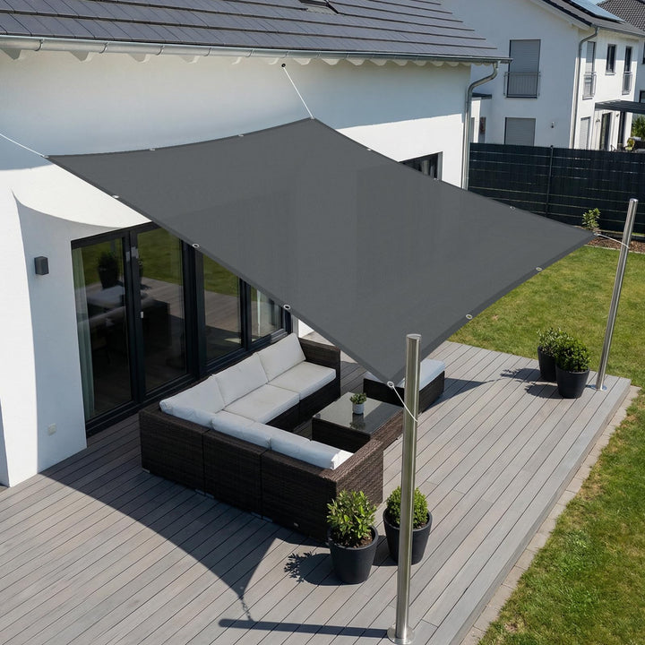 SUNNY GUARD Sonnensegel Wasserdicht 1.5x2m Rechteckig mit Ösen Segel Sonnenschutz Wetterfest UV Schu