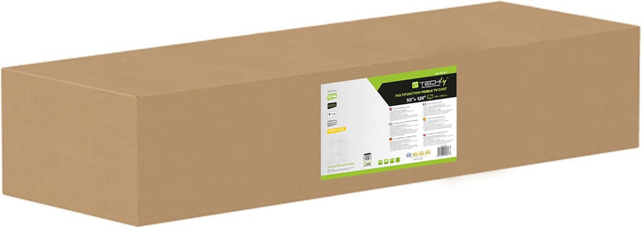 Techly Tv Cart Economy for 37-70 Black 37"-70" 2 mensole Silber, 37"-70" 2 mensole Silber