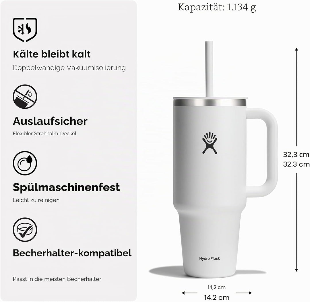 Hydro Flask Indigo Allround-Reisebecher, 1,1 l Blau, Blau