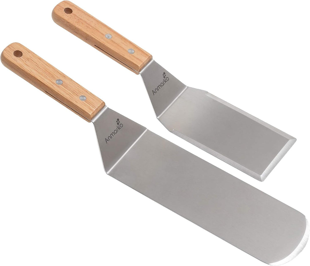 Exklusives Grillwender Set aus hochwertigem Edelstahl - BBQ Grillset in erstklassiger Qualität für H
