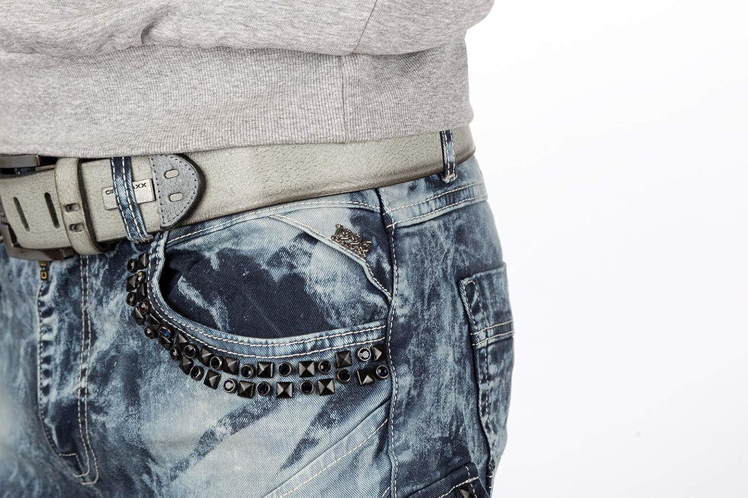 Cipo & Baxx Herren Jeans – Stylische Denim-Mode mit einzigartigem Design, Slim-Fit & Regular-Fit, Bi