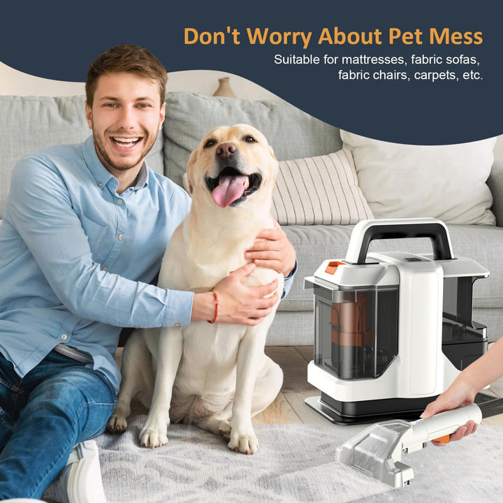 Polsterreiniger Gerät 15000PA, Waschsauger Teppichreiniger 750W, Fleckenreiniger Nasssauger für Tepp