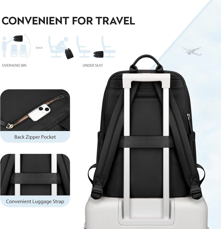 Rucksack Damen Herren, Laptop Schulrucksack,Women Travel Backpack Elegant für Uni Reise Büro, Tagesr