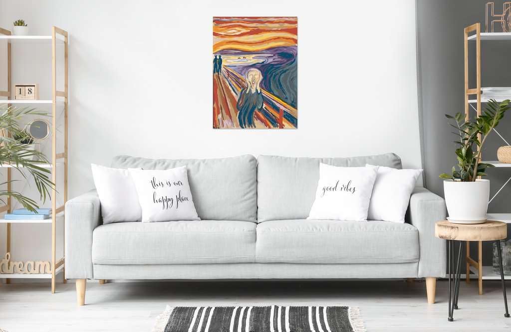 Ravensburger CreArt 23691 - Der Schrei (Edvard Munch) - Malen nach Zahlen Erwachsene, DIY Malset mit