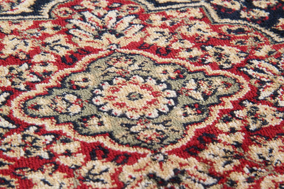 ABC Tappeti Teppich Farshian Medallion Elfenbein/rot 100 x 140 cm