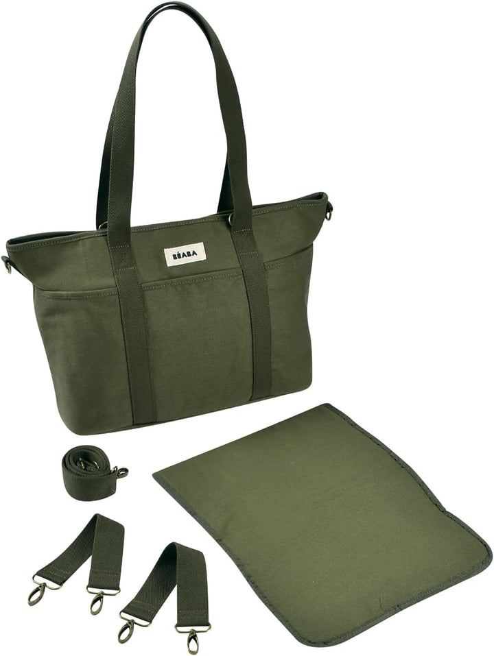 BÉABA Wickeltasche Baby Madrid 22L – Wickeltasche im Tote-Format, Unisex für Mama und Papa, 11 Fäche