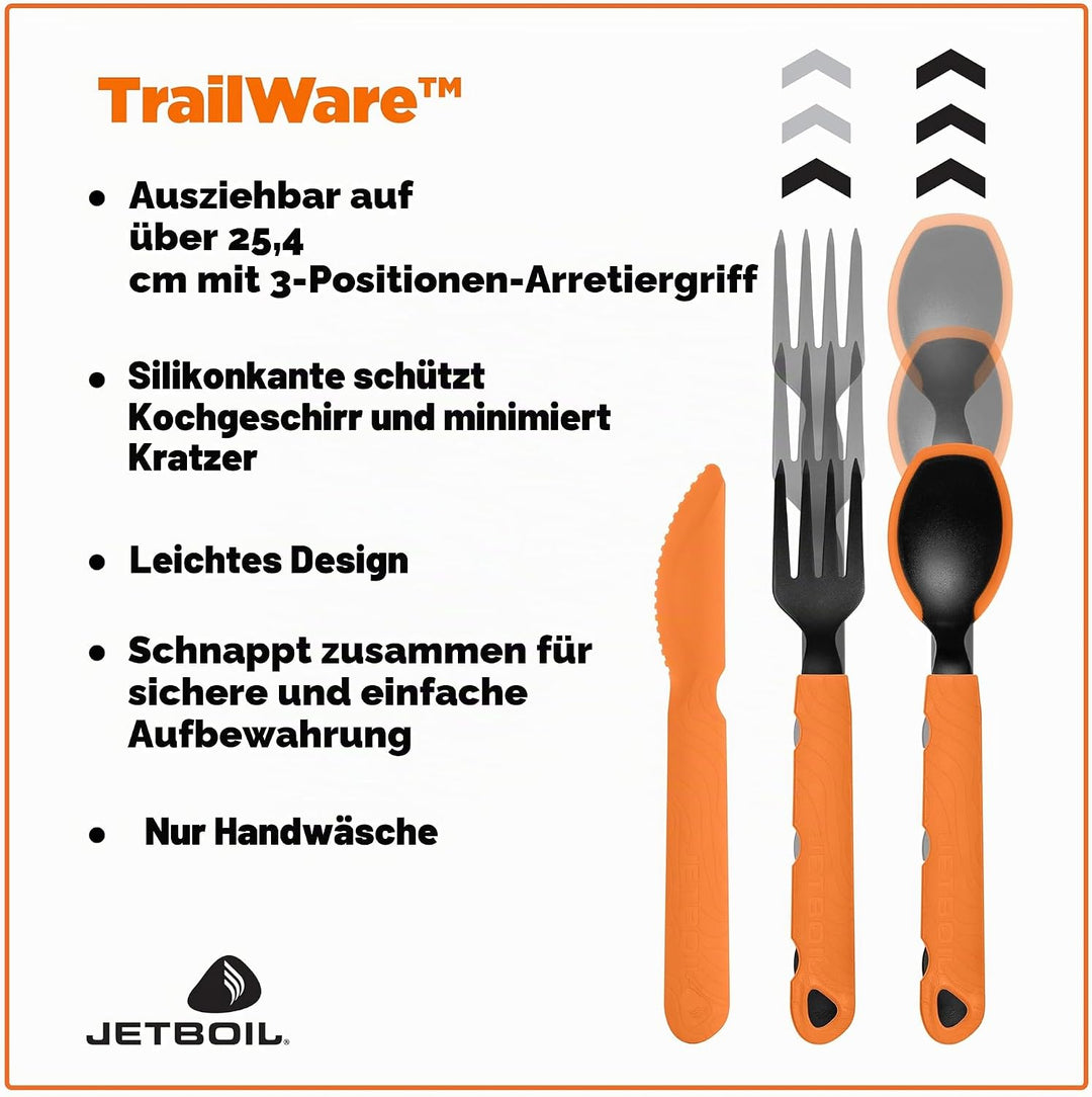 Jetboil Trailware Campingutensilien-Set, Orange/Schwarz, TRLWR