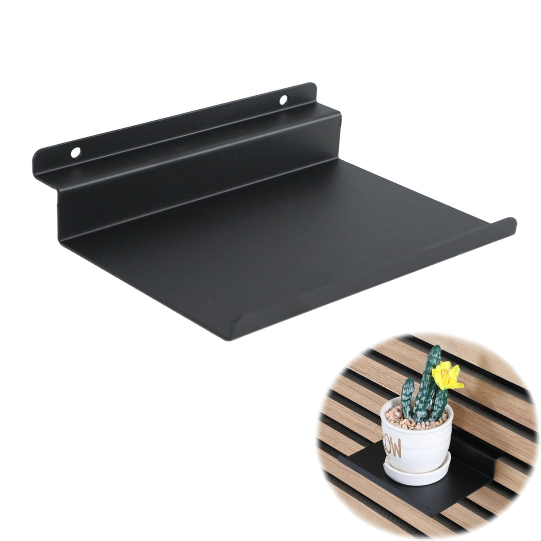 Regal für Akustikpaneele, 25×10cm Slatwall Regale Metall Schwebende Wandregale Akustikpaneele Ablage