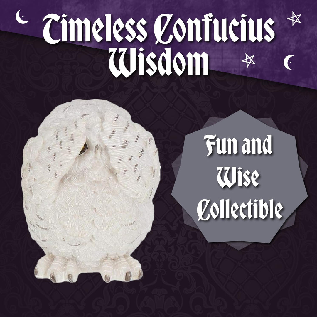 Nemesis Now Figur DREI weise Eulen, 8 cm, Weiss