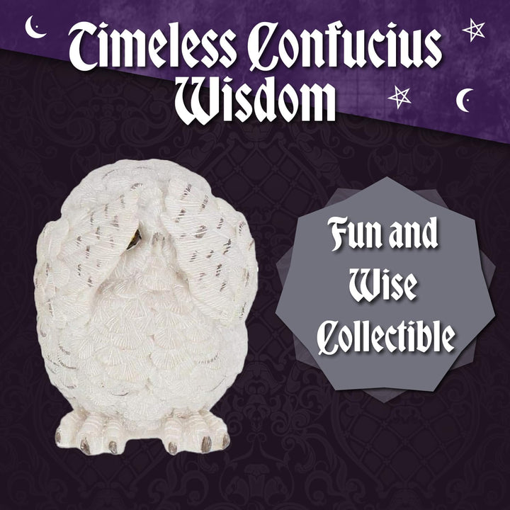 Nemesis Now Figur DREI weise Eulen, 8 cm, Weiss