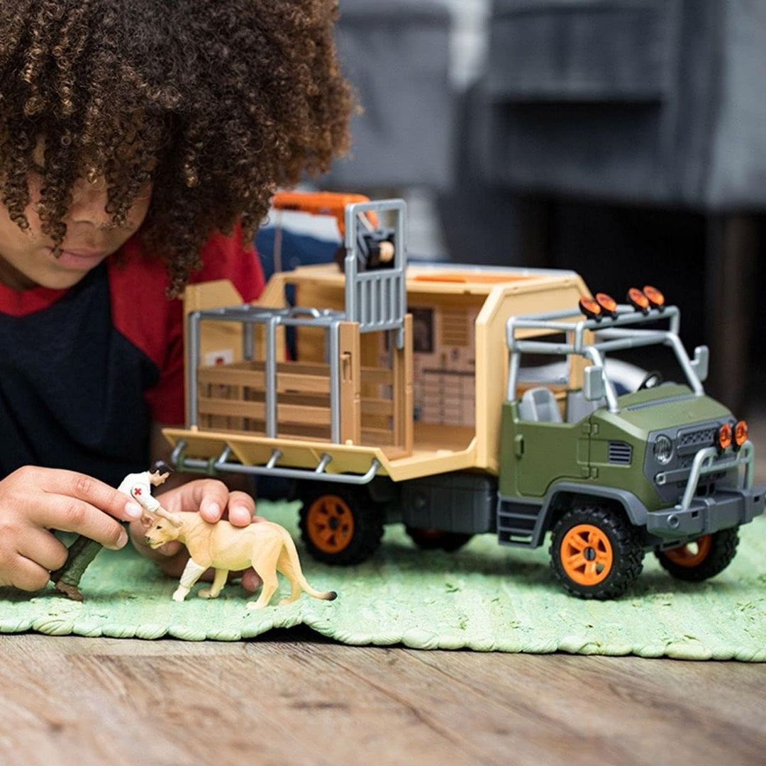 SCHLEICH 42475 Grosser Truck Tierrettung, für Kinder ab 3 Jahren, Wild Life - Spielset Standardverpa
