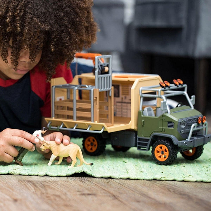 SCHLEICH 42475 Grosser Truck Tierrettung, für Kinder ab 3 Jahren, Wild Life - Spielset Standardverpa