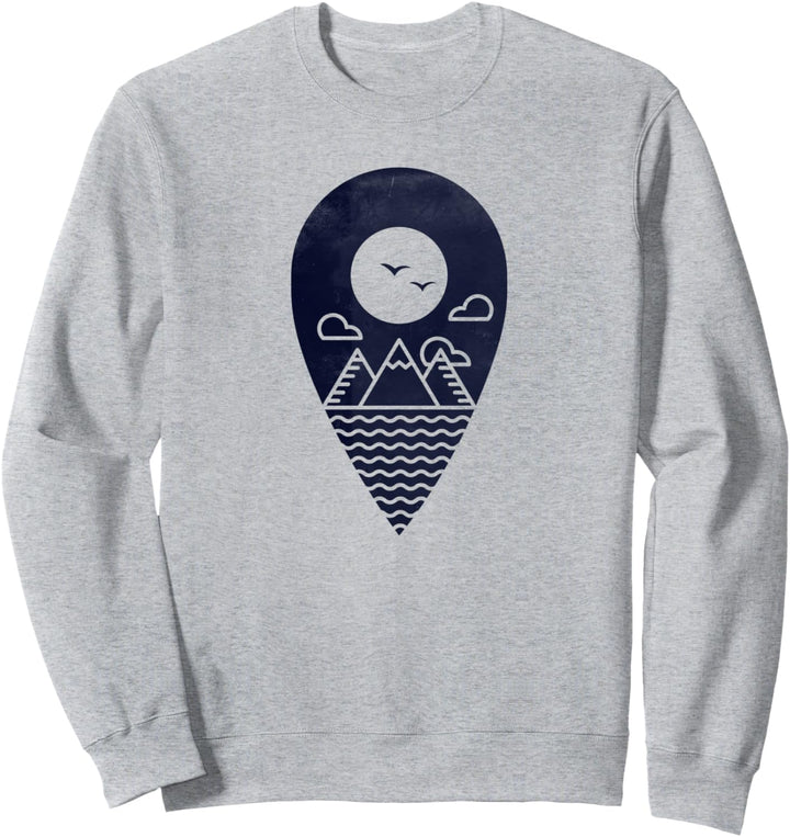 Ab in die Berge - Vintage-Reisegrafik für Frauen und Männer Sweatshirt