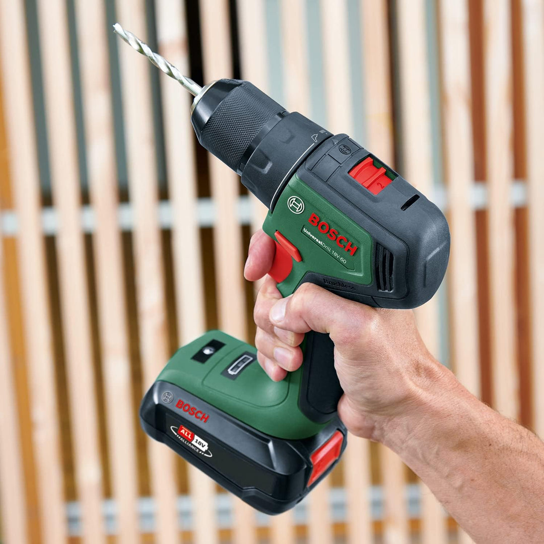 Bosch Home and Garden Home and Garden Akkuschrauber UniversalDrill 18V-60 (2 Akku, 18 Volt System, i