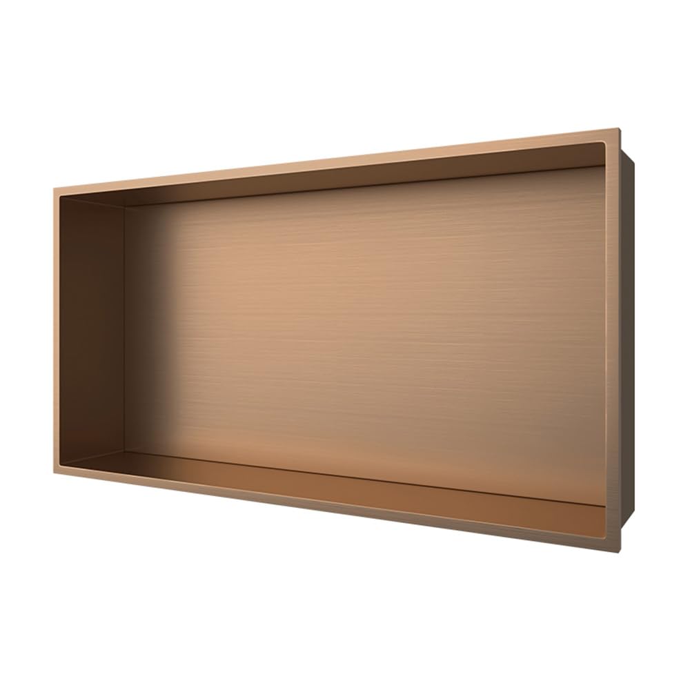 ALONI Wandnische Edelstahl Kupfer gebürstet rostfrei 30,5x30,5x10 cm - Einbau-Duschnische Badezimmer