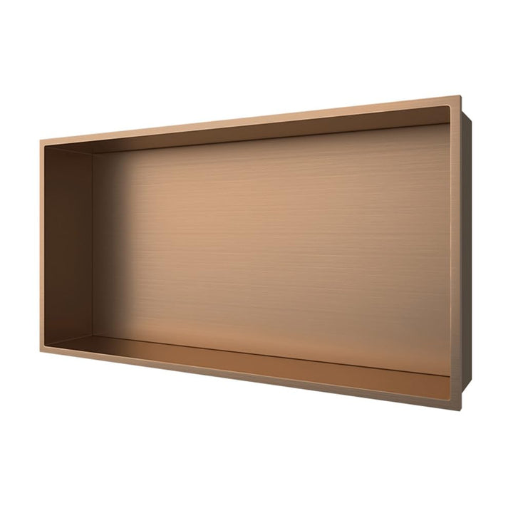ALONI Wandnische Edelstahl Kupfer gebürstet rostfrei 30,5x30,5x10 cm - Einbau-Duschnische Badezimmer