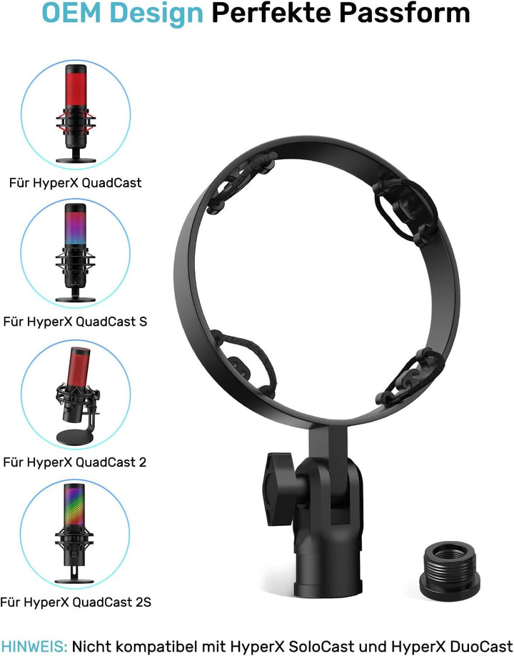 [Speziell für HyperX Quadcast-Mikrofonständer Shock Mount Mikrofonständer Reduziert Vibrations], Sto