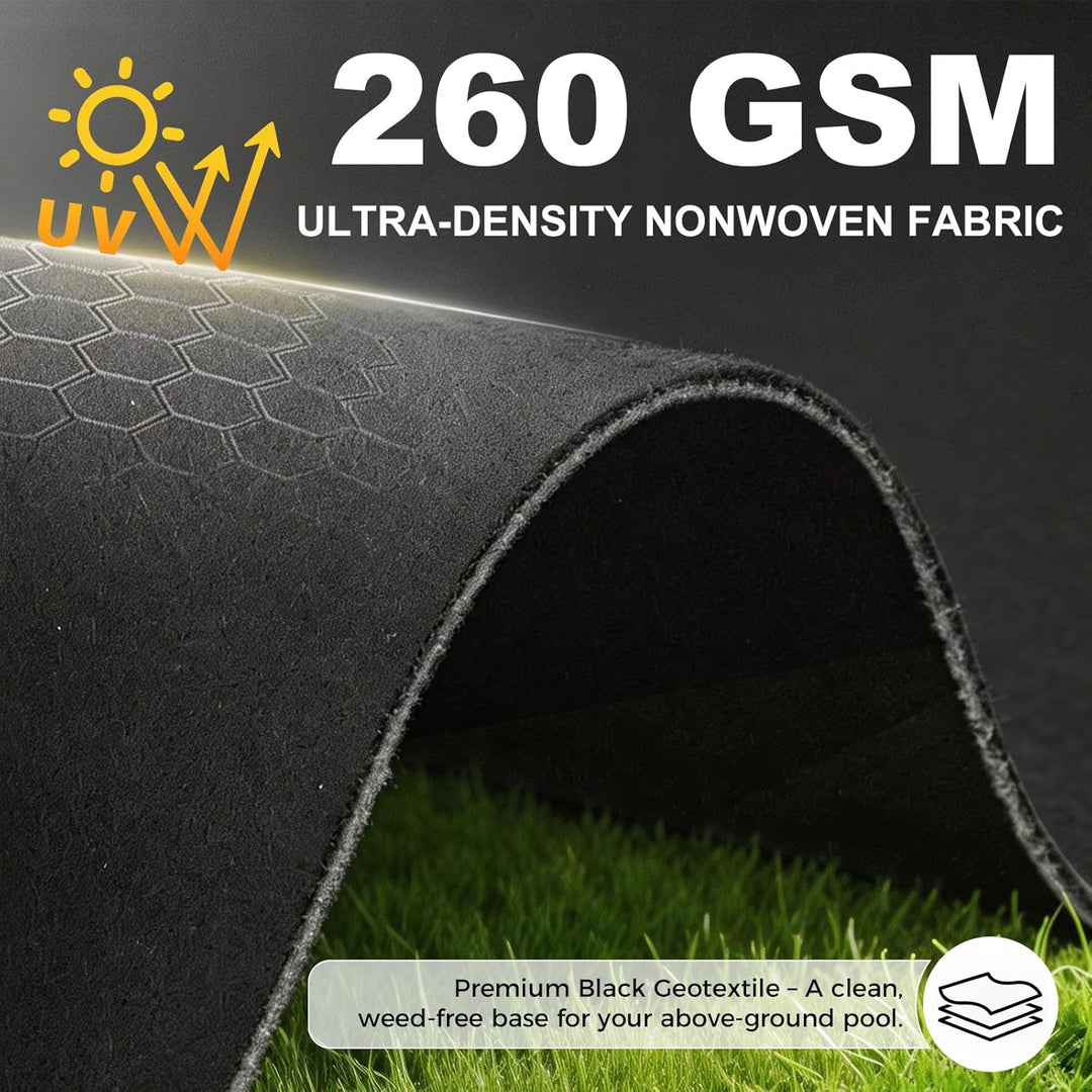 DriSubt 12 Fuss Runder Pool-Liner-Pad für oberirdische Pools, langlebig, um Durchbrüche zu verhinder