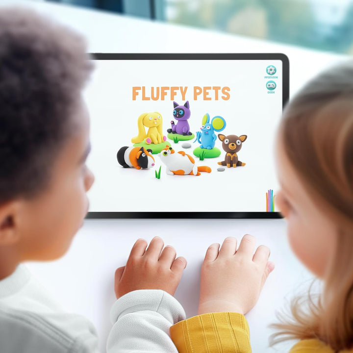 HEY CLAY - 15 Dosen lufttrocknende Knete für Kinder ab 3 Jahren - Kreatives Bastelset - Modelliermas