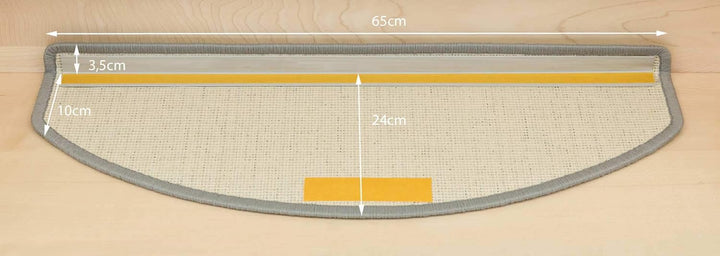 Kettelservice-Metzker Stufenmatten Ariston Beige im 15er Set inkl. Schmutzfangmatte in grau 15 Stück