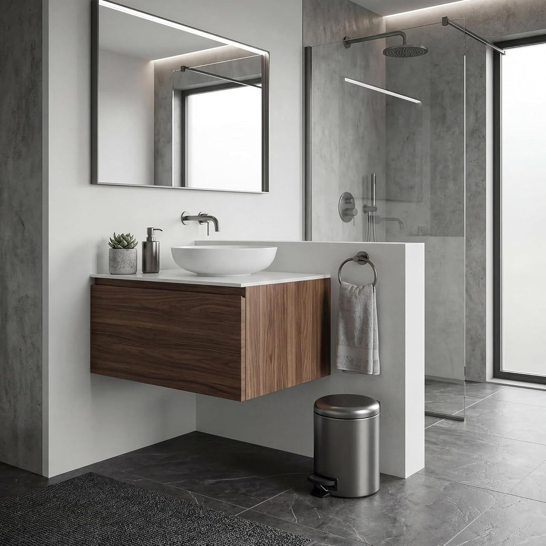 Gedy Potty Treteimer mit Deckel, 5 l, Gun Metal