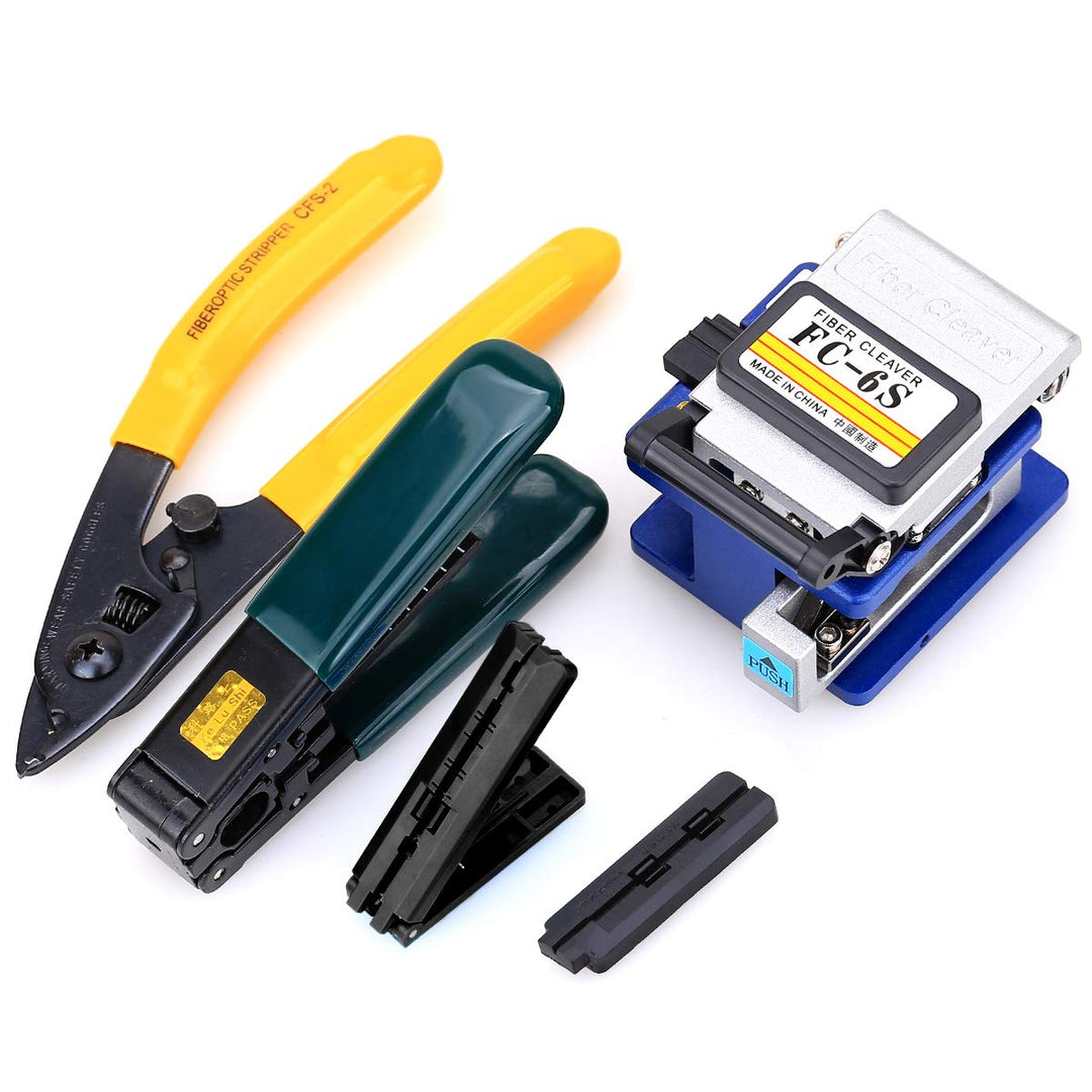 5 in 1 FTTH Faser Werkzeug-Set mit fc-6s Faser Hackmesser und Fasern entfernen + Zange Abisolierzang