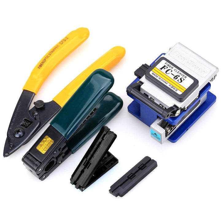 5 in 1 FTTH Faser Werkzeug-Set mit fc-6s Faser Hackmesser und Fasern entfernen + Zange Abisolierzang